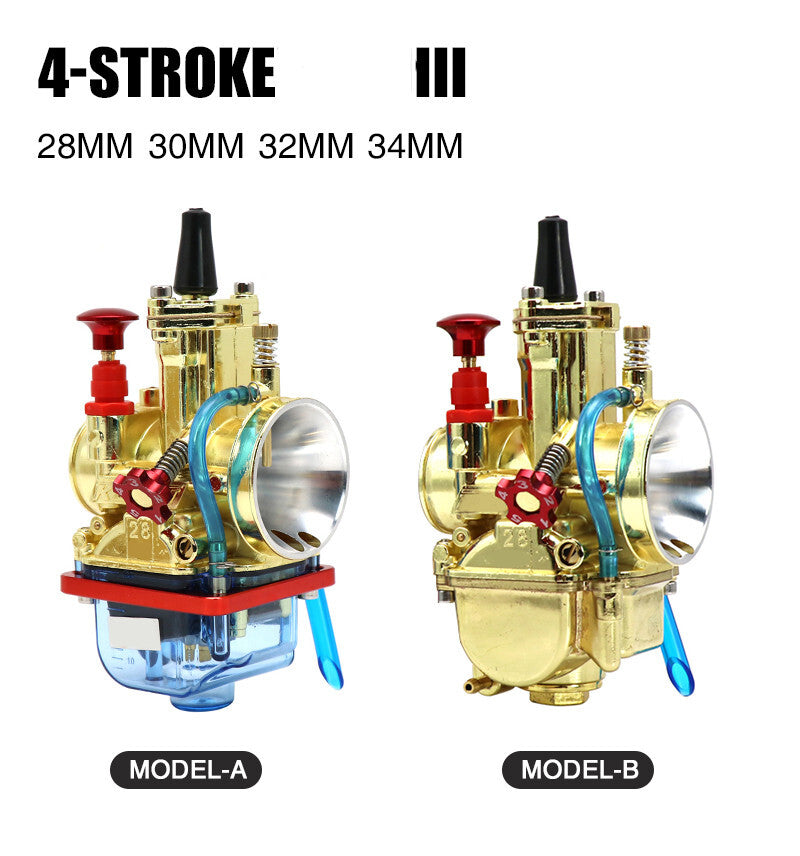 28 mm 2 Stroke Motorcycle Carburetor With Cover Bowl For ATV Pit Dirt Q