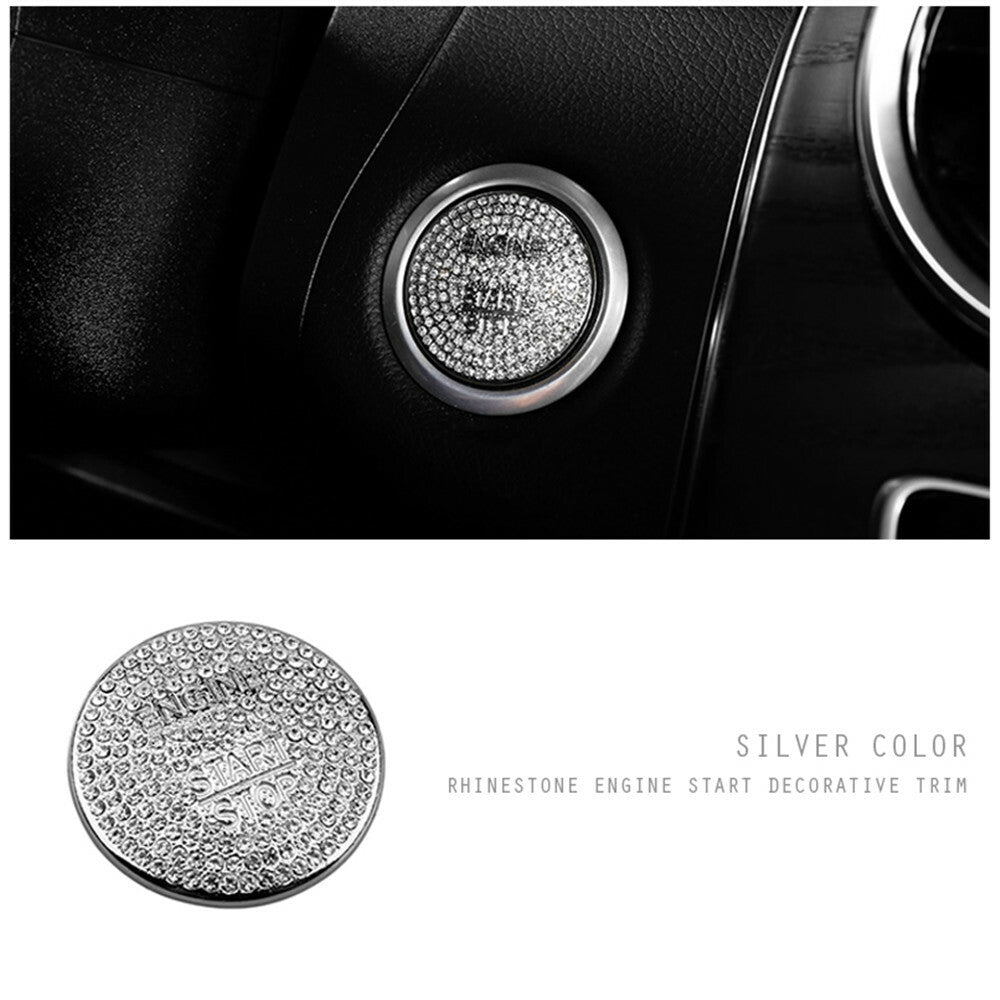 Shiny engine ignition/stop button protective cover decorative decals for BCE GL-Class. n