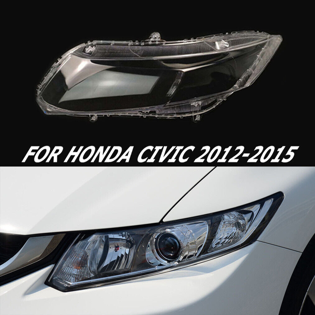 for Honda for Civic 9th Generation 12-15 Left Headlight Lens Shell Cover Clear US