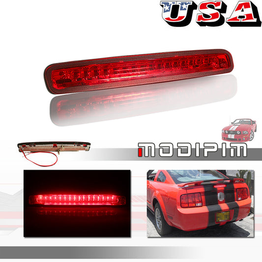 Rear Illuminated Red Third Tail Brake Light Stop Light for 2005 - 2009 for Mustang - v
