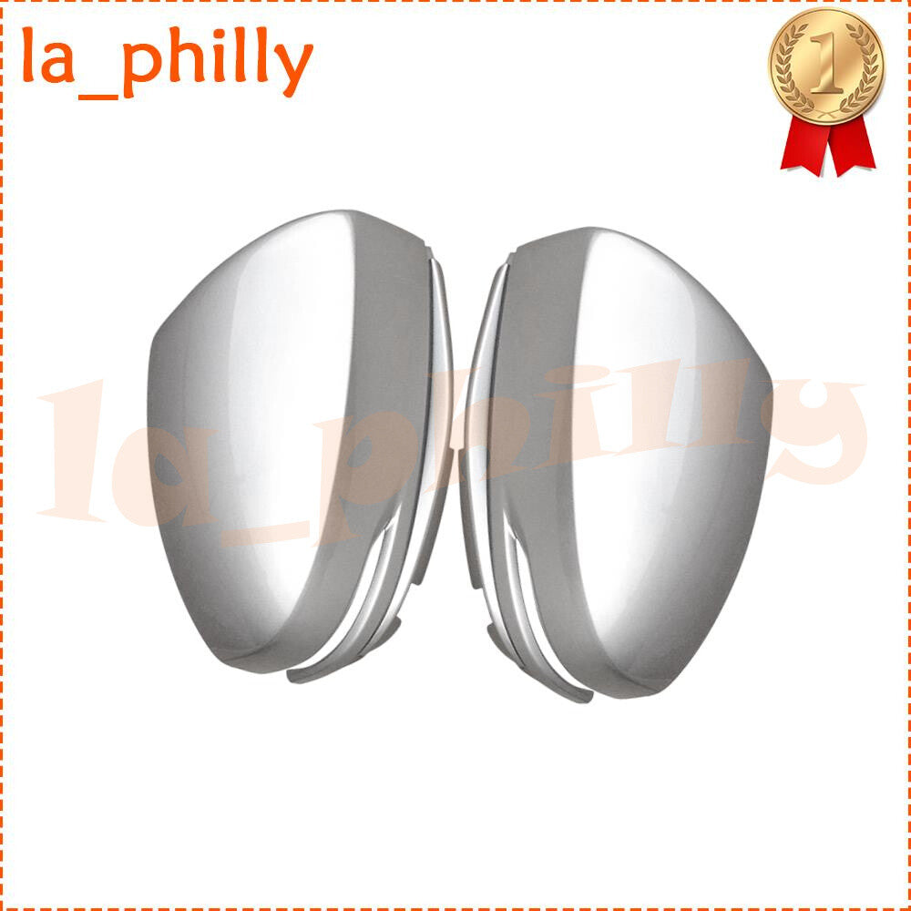2x Sliver For 15 16 17 18 for Honda Jazz Fitt Gk Left+Right Side Mirror Cover+Light
