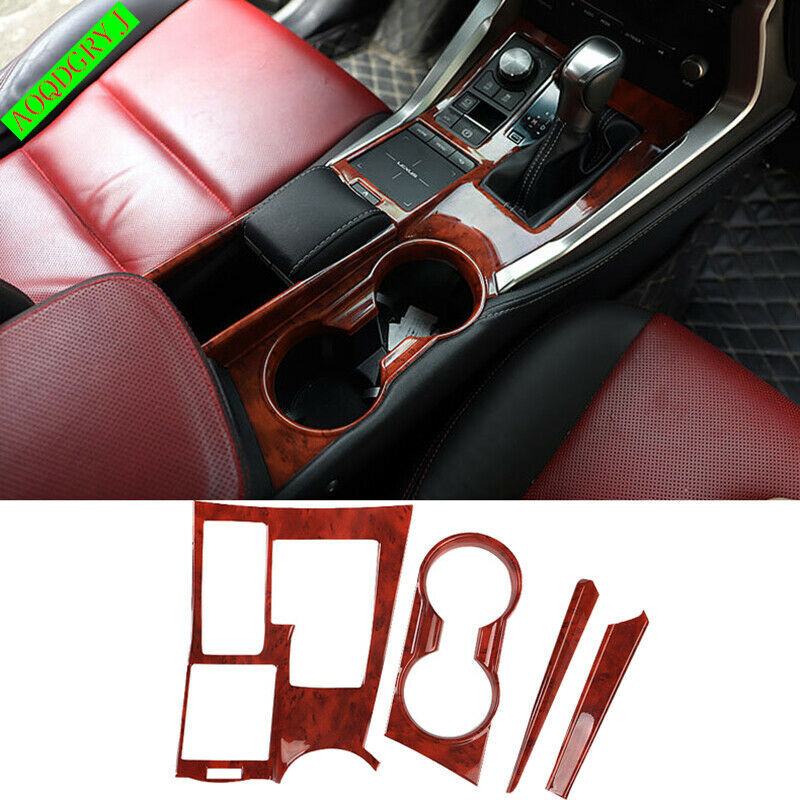 Wood Grain Look Gear Shift Panel Decor Cover Trim for LEXUS NX200t 300h 2015-21