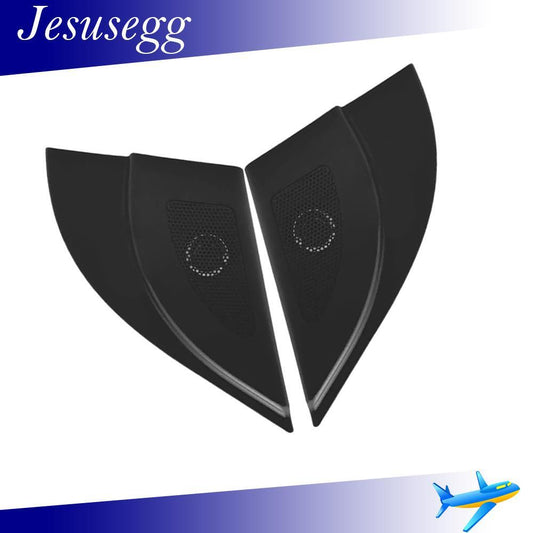2Pcs Front Left+Right Side Tweeter Speaker Cover Trim Black For Accent 2012-2017