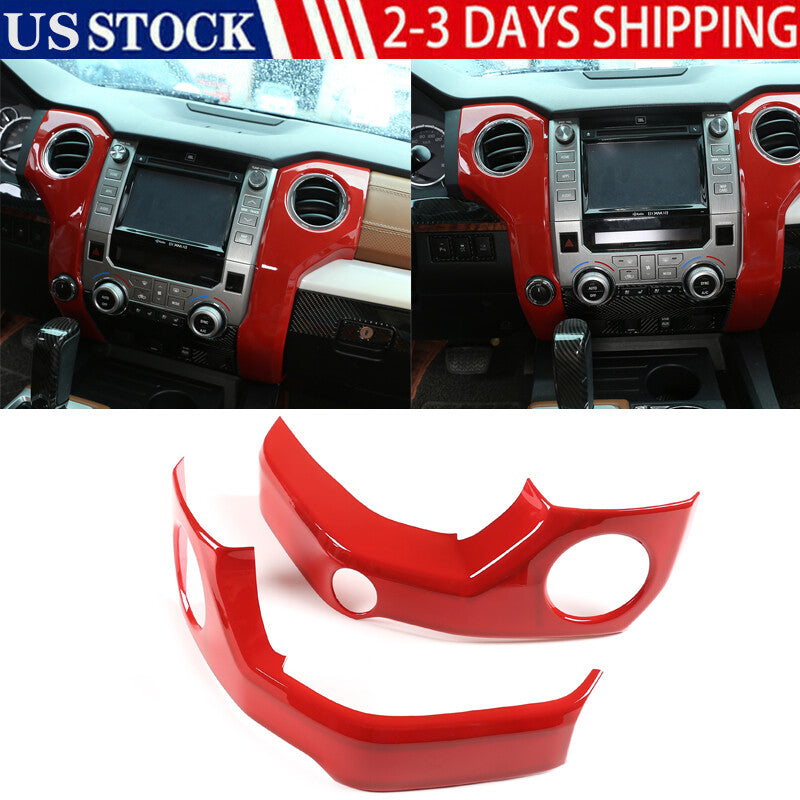 Red center console side air vent socket cover trim for Tenderra 2014 - 2021 n
