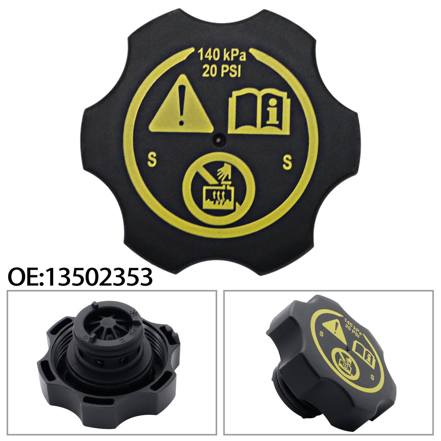 Radiator Overflow Bottle Cap Lid for Holden for Cruze Caprice Trax for Cadillac 13502353 Q