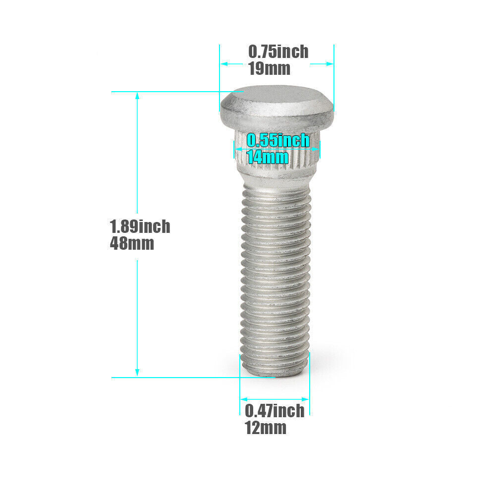 2-piece set for wheel lug studs and rims + chrome-plated lug nuts 90942-02049 Brand new for Lexus for Toyota Q