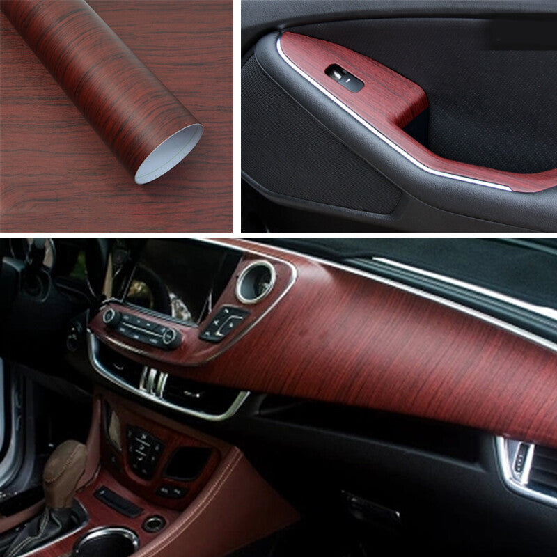 12x40 inch Car Interior DIY Wood Texture Grain Vinyl Packaging Sticker Decal Sheet Cover - n