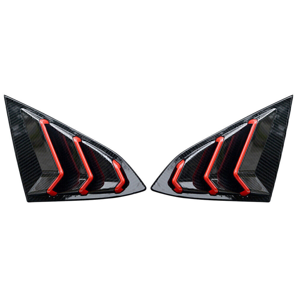 ABS Side Air Vent Carbon fiber Red Window Louver Cover Fit for Honda for Civic 2016 - 20 Q