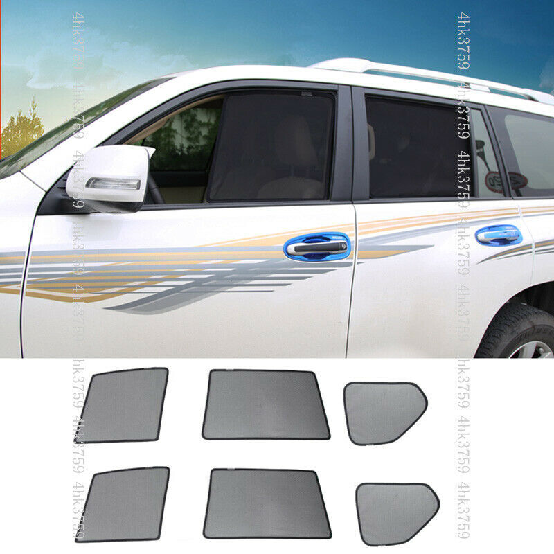 Car Window Sun Shade Shield Blind Mesh UV Protection for Toyota Prado 2010-2021