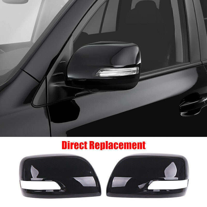 for Toyota for Land Cruiser LC200 2016-21 Black Side Rear View Mirror Cover Replace