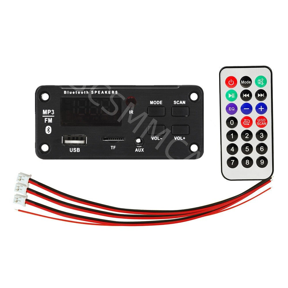 Car FM Radio Module Bluetooth Speaker MP3 Decoder Board USB TF FM Music Parts