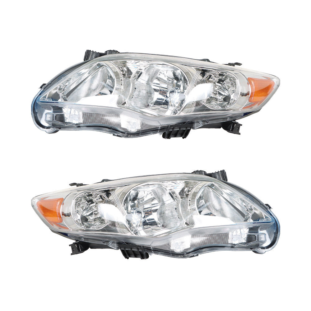 Left + Right Halogen Headlight Assembly Suitable for 2011-13 for Corolla Headlights n