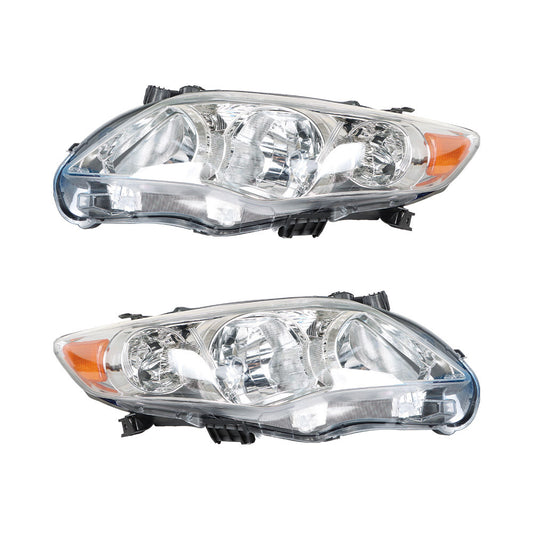 Left + Right Halogen Headlight Assembly Suitable for 2011-13 for Corolla Headlights n