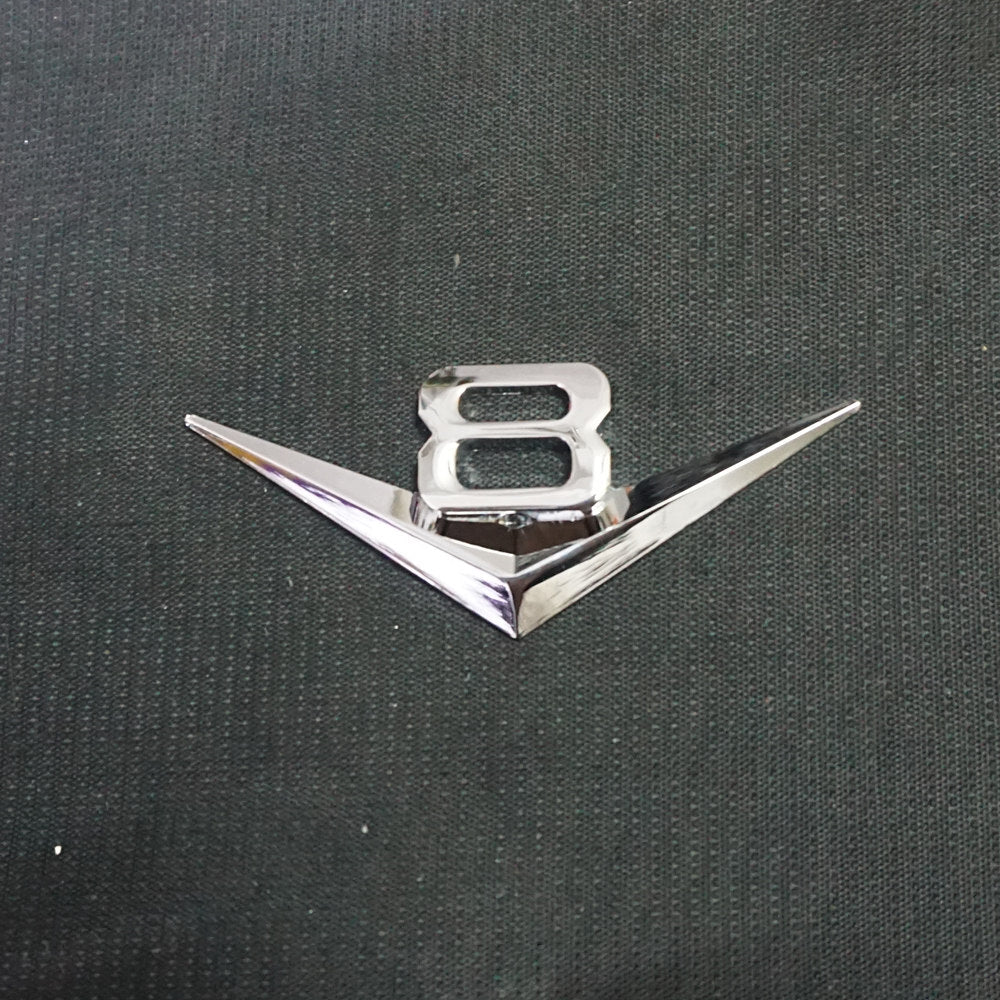 1x Chrome V8 Silver Metal Sticker Badge Emblem Decal Trunk Bumper Car Motors AWD Q