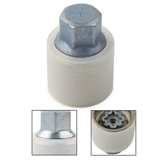 1x Locking Wheel Nut Key Bolt Letter T for Audi Chrome-molybdenum Steel Car Q