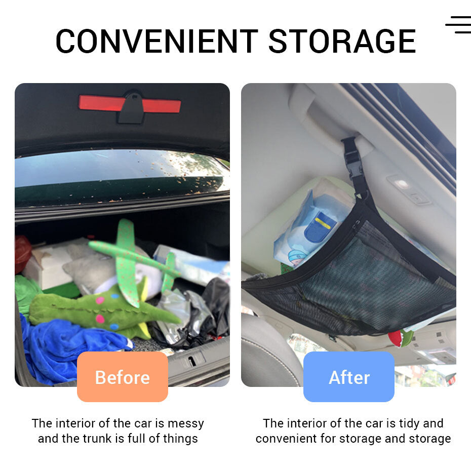 Suitable for Honda for Civic parts, car roof ceiling cargo mesh bags, storage bags - n