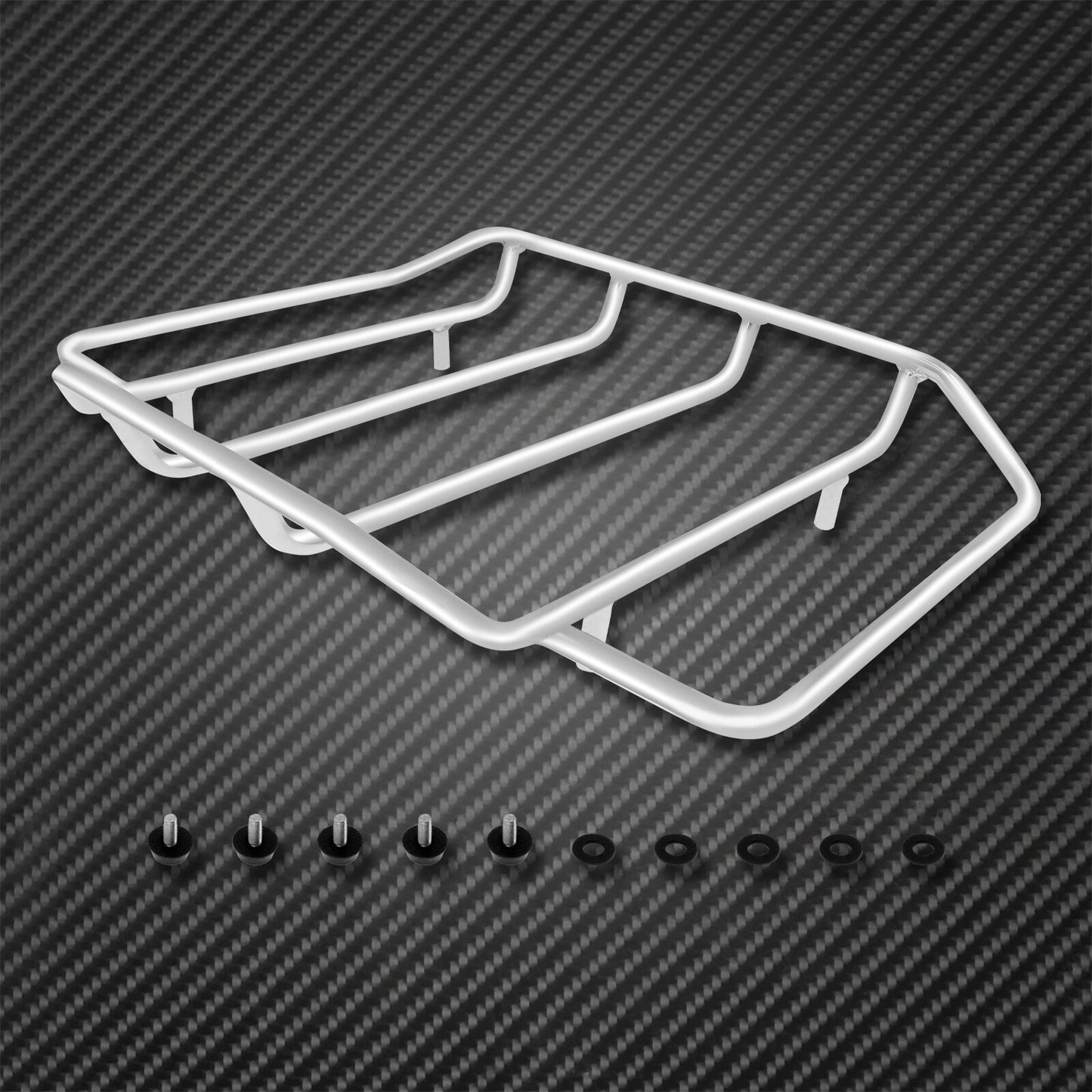 Chrome Trunk Luggage Top Rack Rail Tour Pack Pak Fit for Harley Touring 84-2021