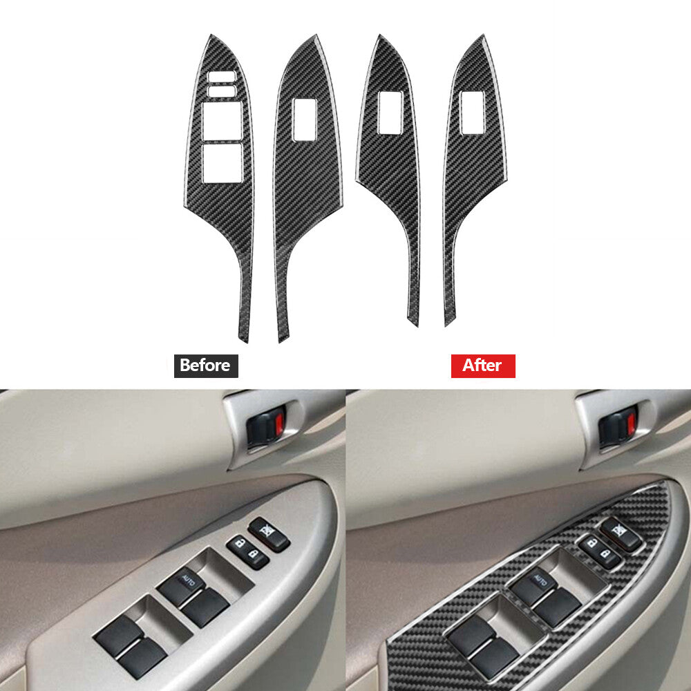Red Carbon Fiber Below Center Cup Holder Cover Trim for Jeep for Wrangler 2007-2010 v