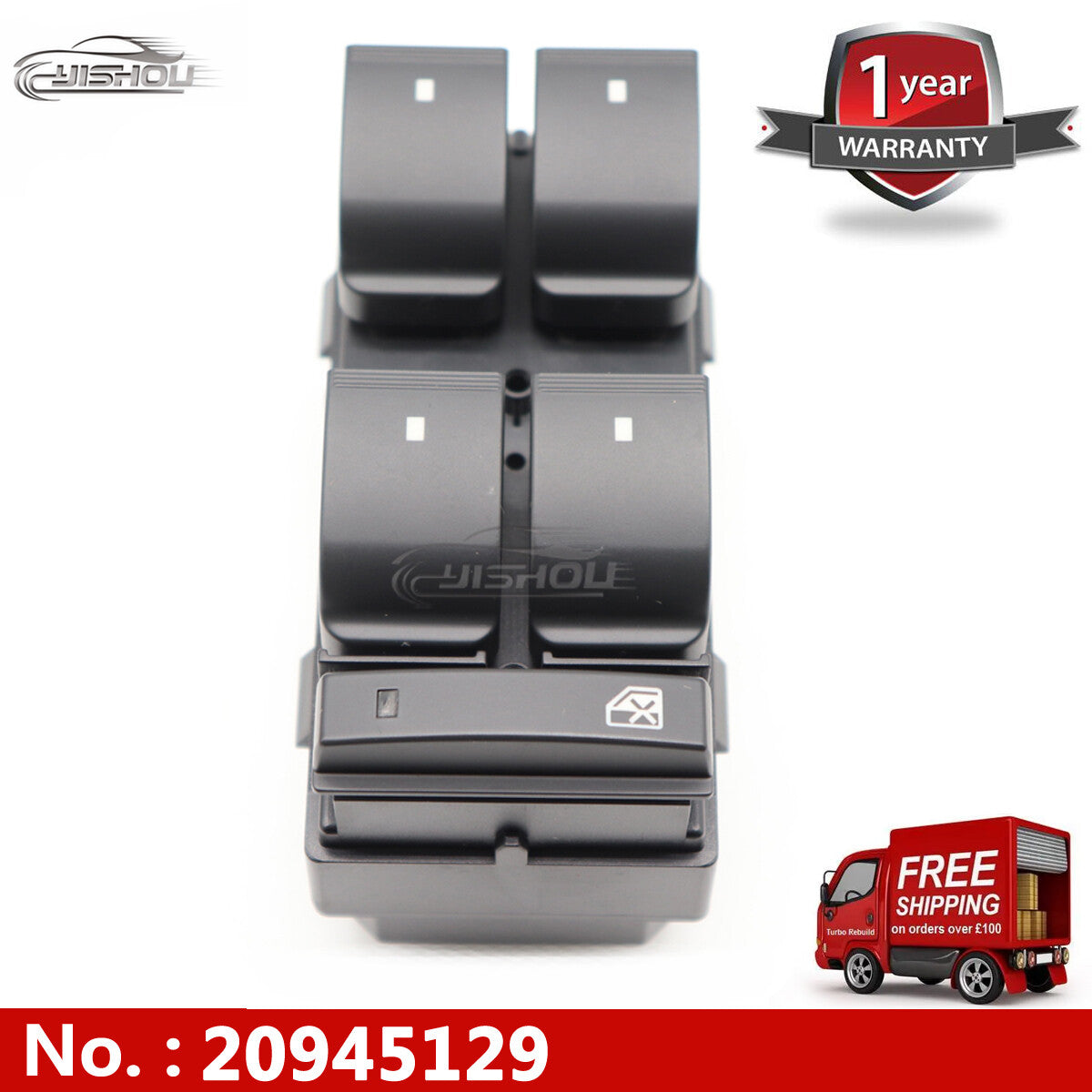 20945129 Main power window and door switch suitable for 2007-2013 for Chevrolet Silverado 1500