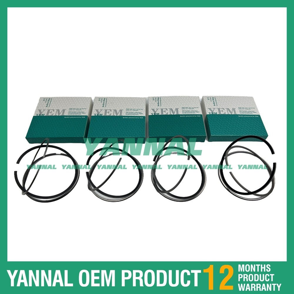 4 new 1104C-44T Piston Ring Kit STD for Perkins M 1100 C Compakt Excavator