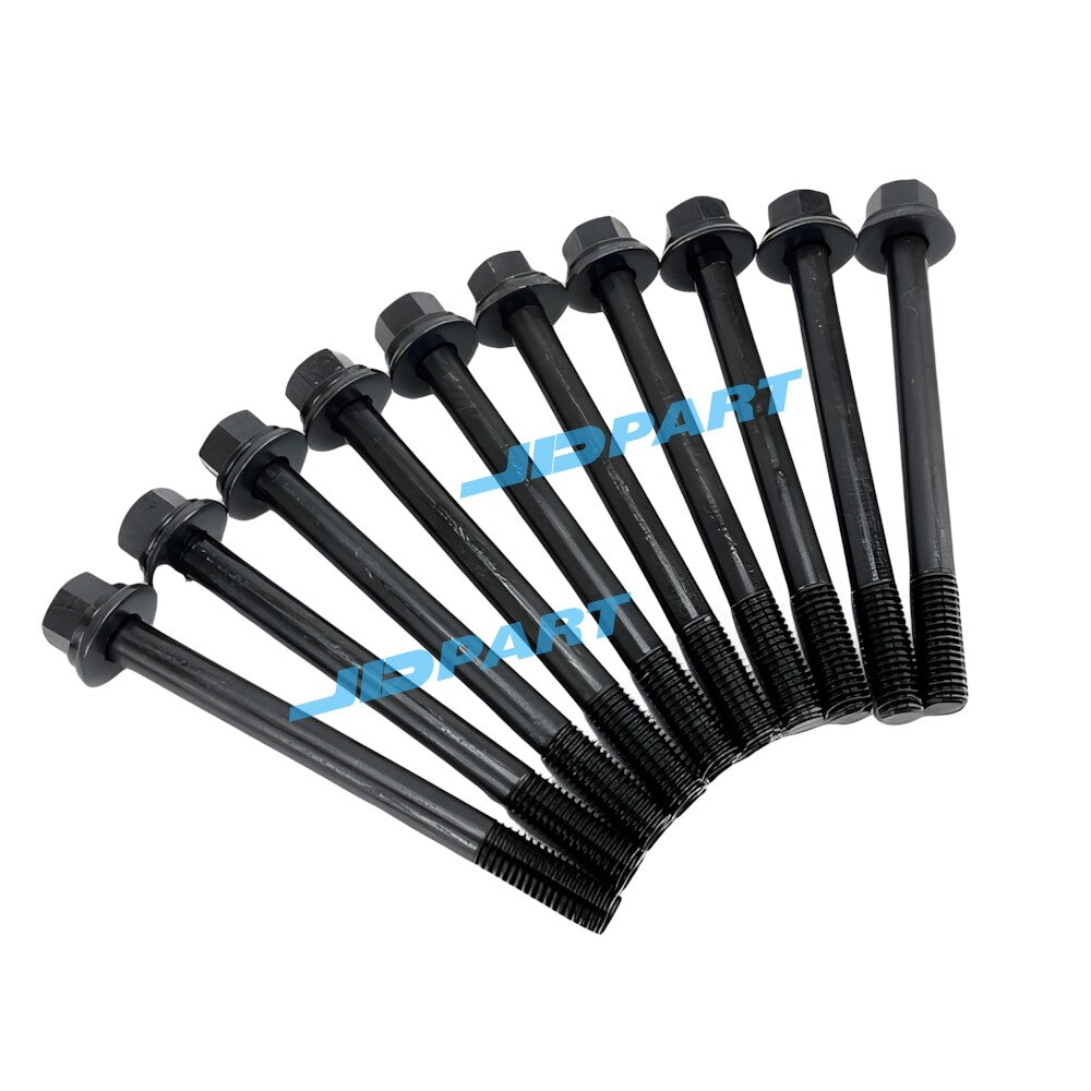 10-piece pack of cylinder head bolts for K21 excavator engine parts -
