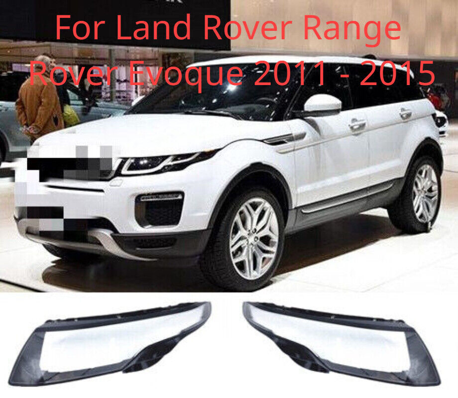 Pair Headlight Lens Cover Fit for Land Rover for Range Rover Evoque 2011 2012-2015 Q