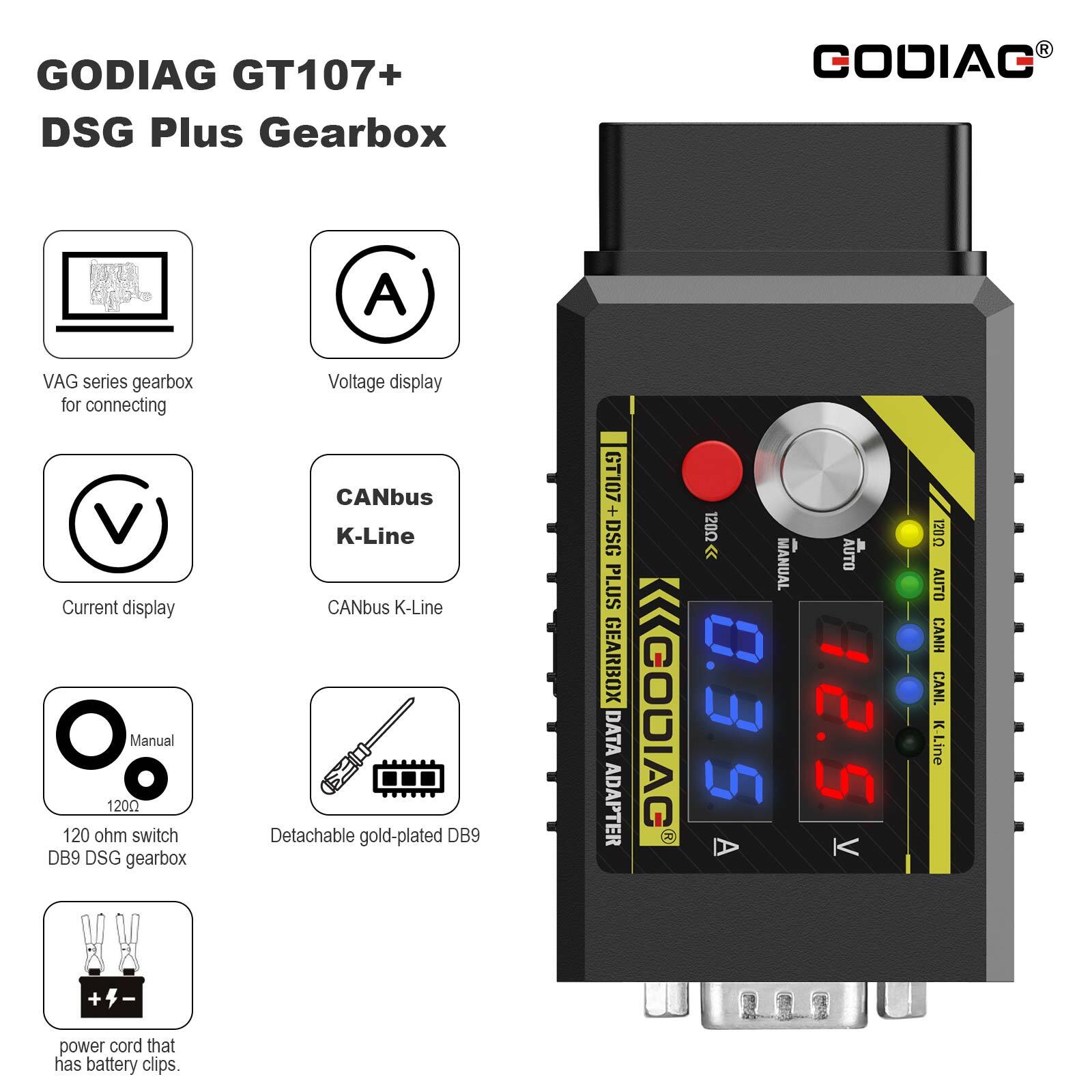 GODIAG GT107+ DSG Plus Gearbox Data Adapter For DQ250,VL381,VL300, DQ500, DL501,
