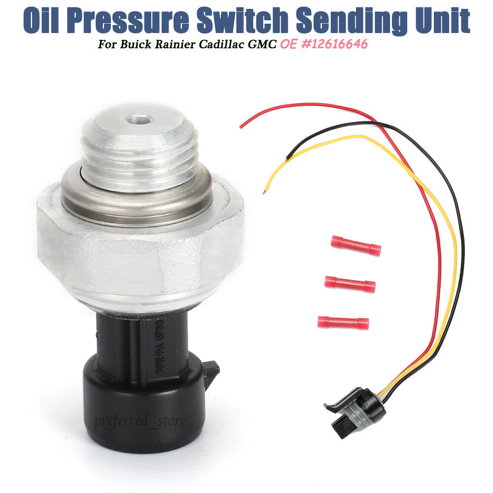 Oil pressure sensor unit with connector for Silverado 1500 for GMC for Hummer - v