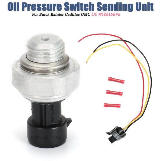 Oil pressure sensor unit with connector for Silverado 1500 for GMC for Hummer - v