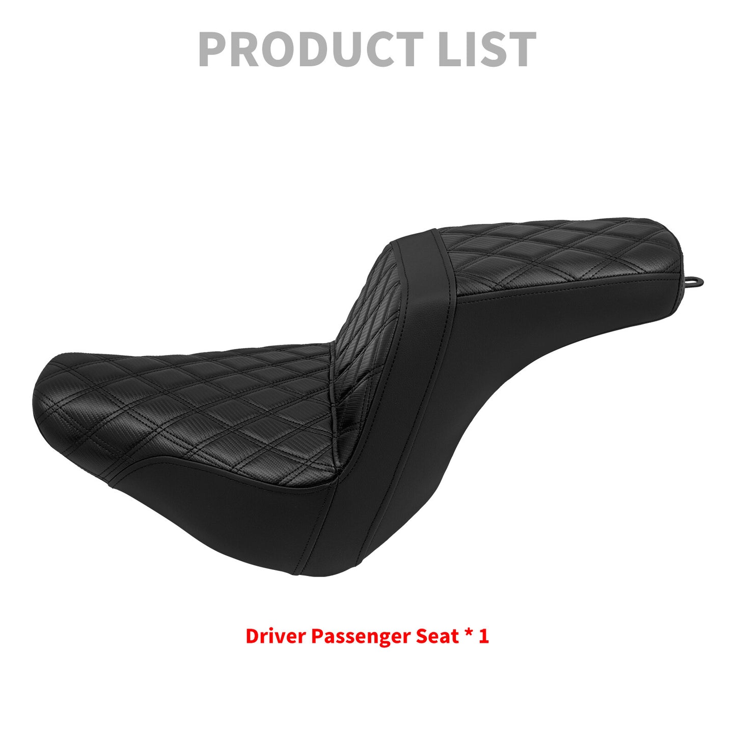 Black 2-Up Driver Passenger Gel for Seat for Harley Low Rider FXLRS FXLRST 2018-2024