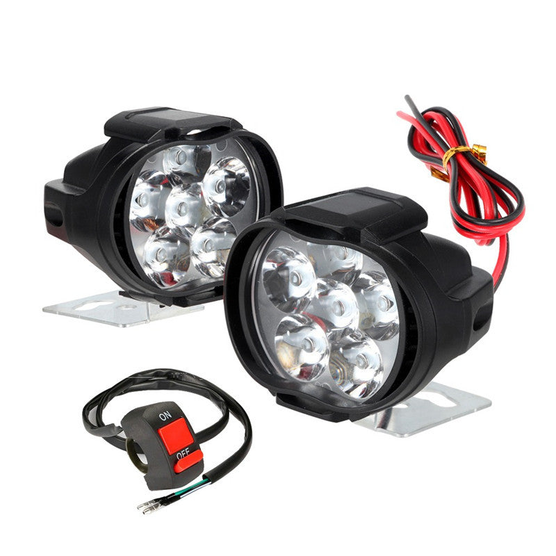Universal 2pcs Motorcycles Headlight Super Bright LED Spotlight Spot Light Fog
