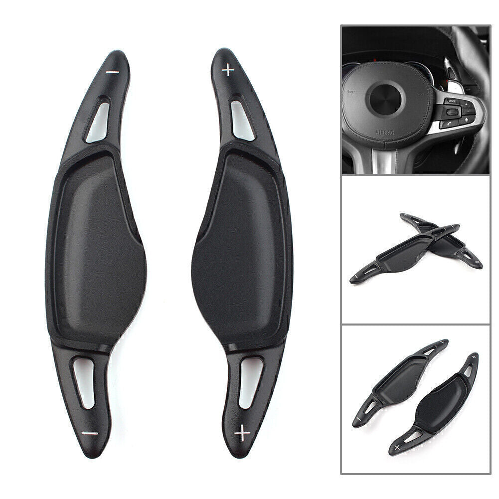 2x Aluminum Steering Wheel Paddle Shifter for BMW 5 7 Series X3 X4 X5 Black