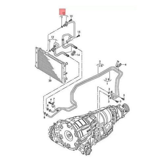 8K0317825AG Transmission Oil Cooler Pipe Line for Audi for A5 Quattro 08-11 Q