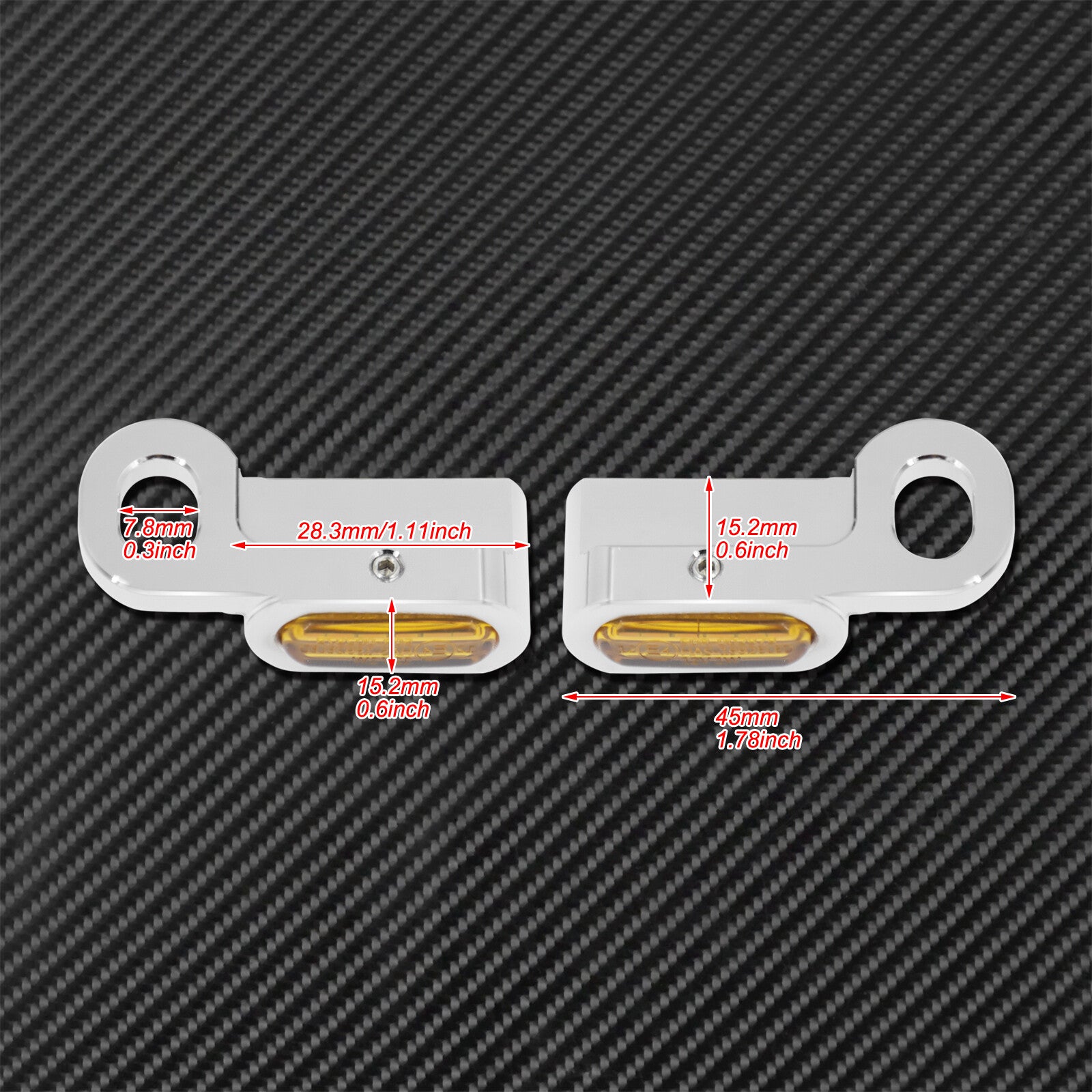 2X LED Turn Signal Indicator Amber Blinker Light Fit for Harley Touring Softail Q