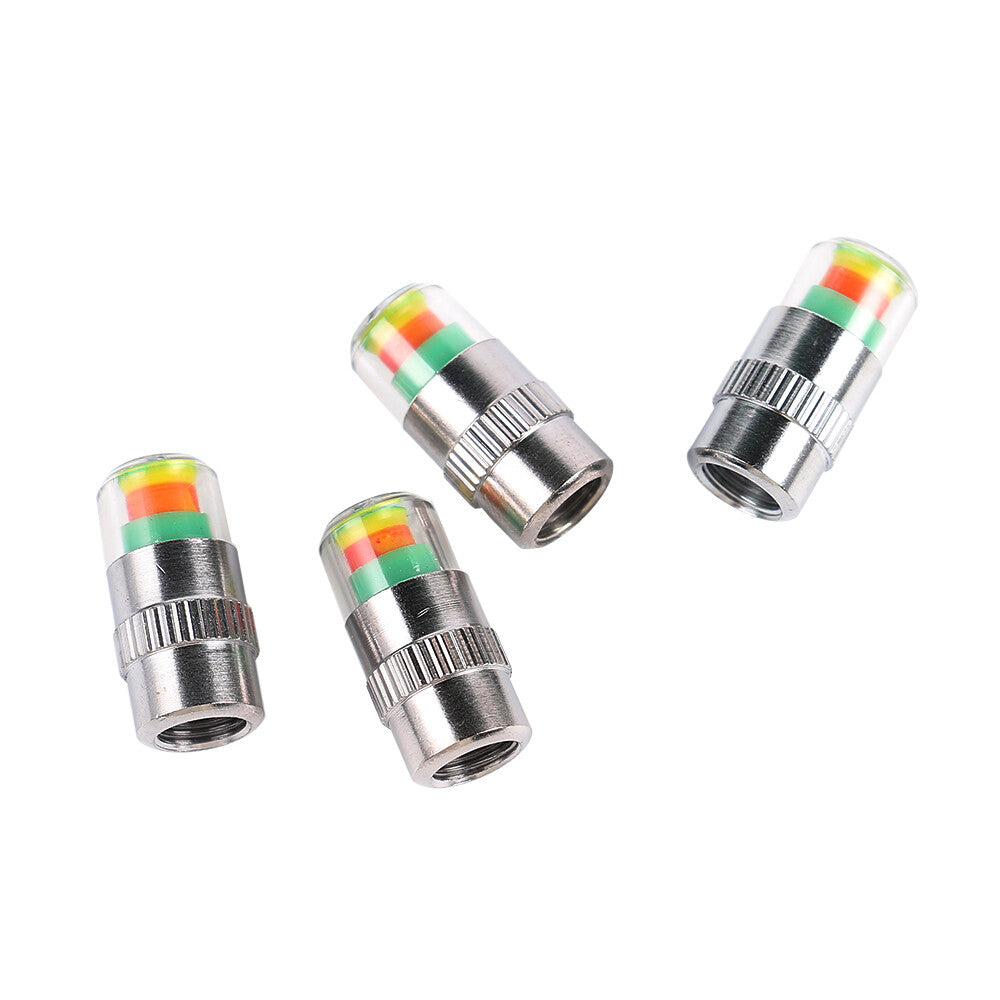 4Pcs Car Indicator Sensor Eye Alert Auto Tire Monitor Valve Dust Cap Pressure Q