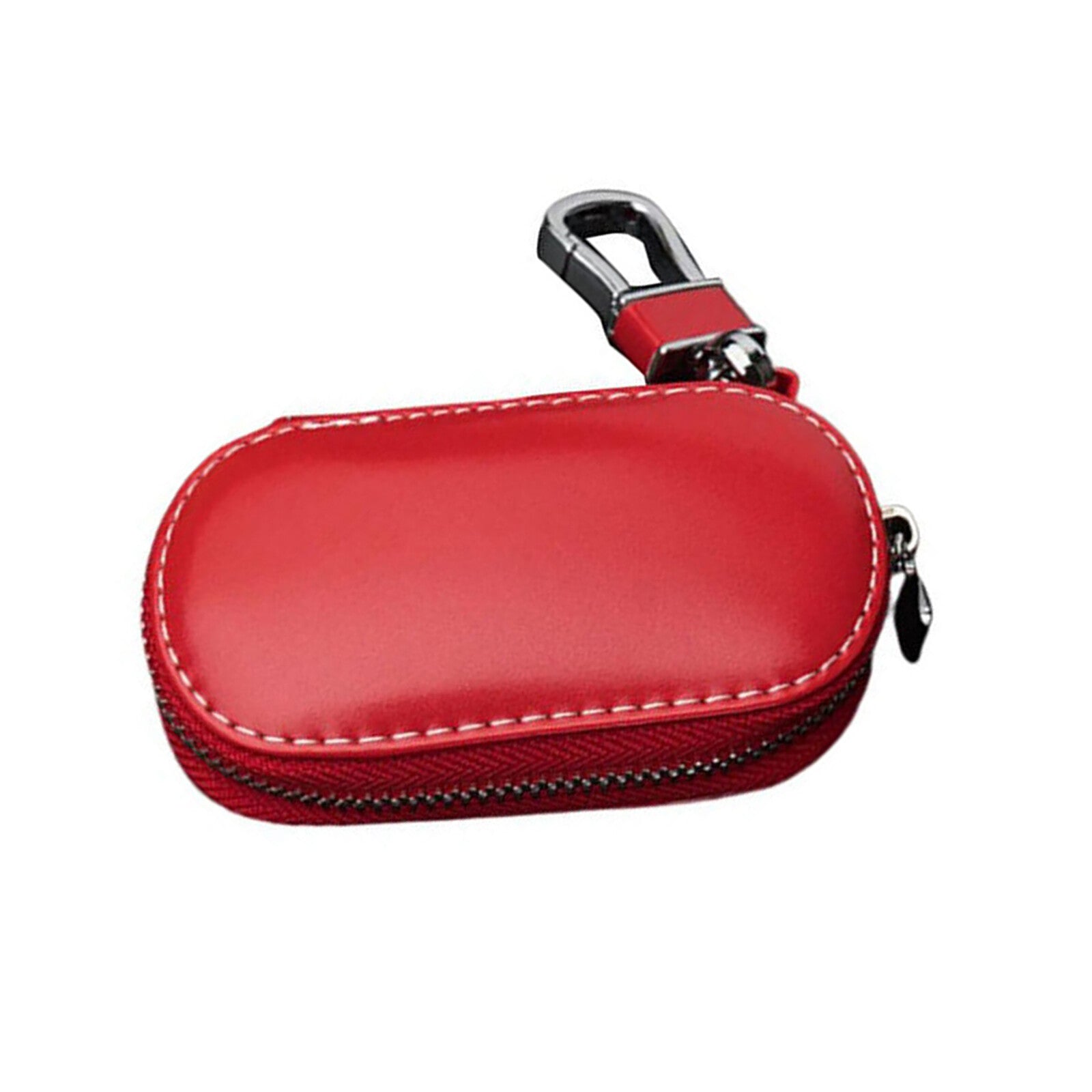 New Leather Car Remote Key Zipper Bag Auto Remote Cover Auto Accessories
