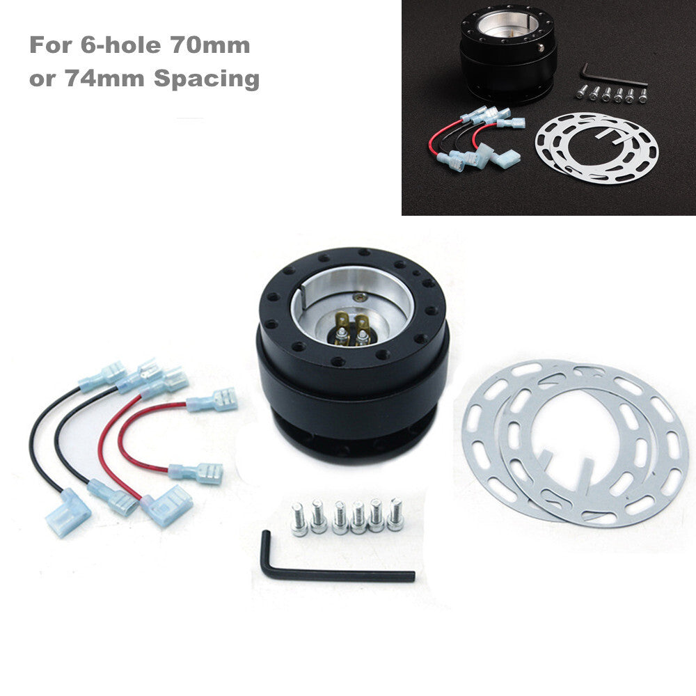 Car steering wheel quick-release wheel adapter kit for 6-hole 70mm or 74mm pitch - n