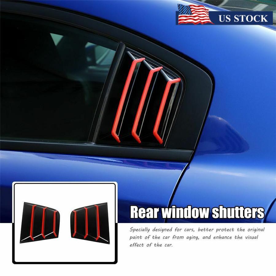 Car Window Scoop Side Louver Air Vent Cover With Trim For 2011-21 for Dodge for Charger