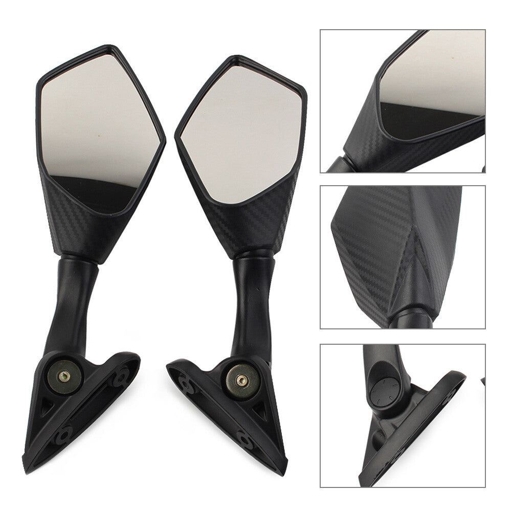 Side Rearview Mirrors Foldable for Yamaha YZF R3 R25 2015-2017 Carbon Motor Pair