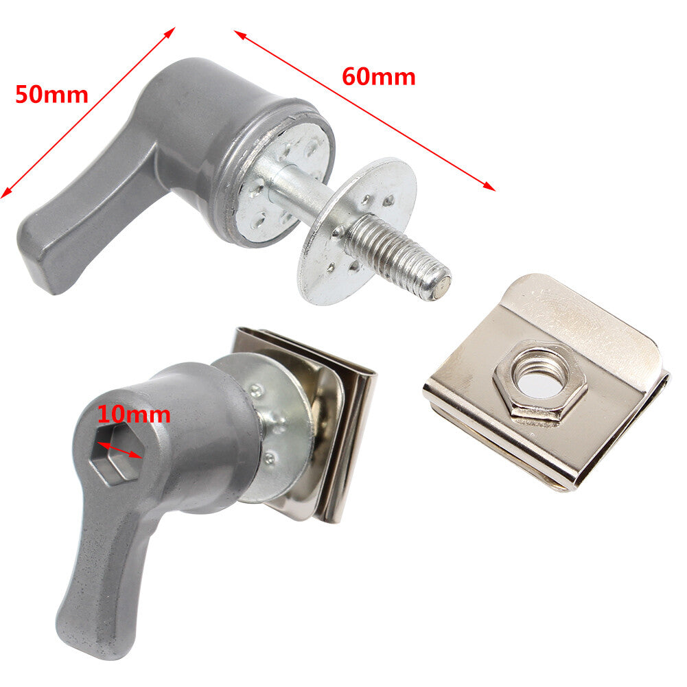 Saddlebag lever lock bolt and nut kit installation kit for Harley Street Glide chrome alloy - n