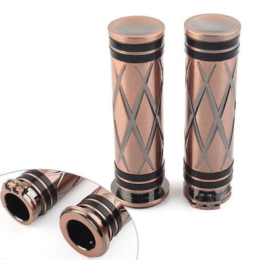 1 Copper Handlebar Hand Grips for Harley Dyna Touring Sportster 1200XLH XL883
