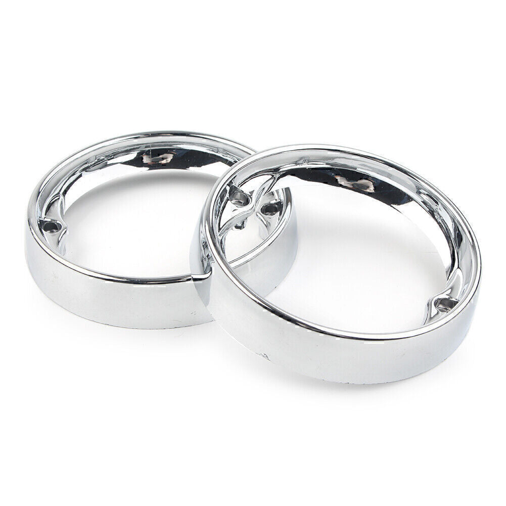 Deep Dish Turn Signal Bezels Fit for Harley Road King Glide FLHR FLH/T FLTR Chrome Q