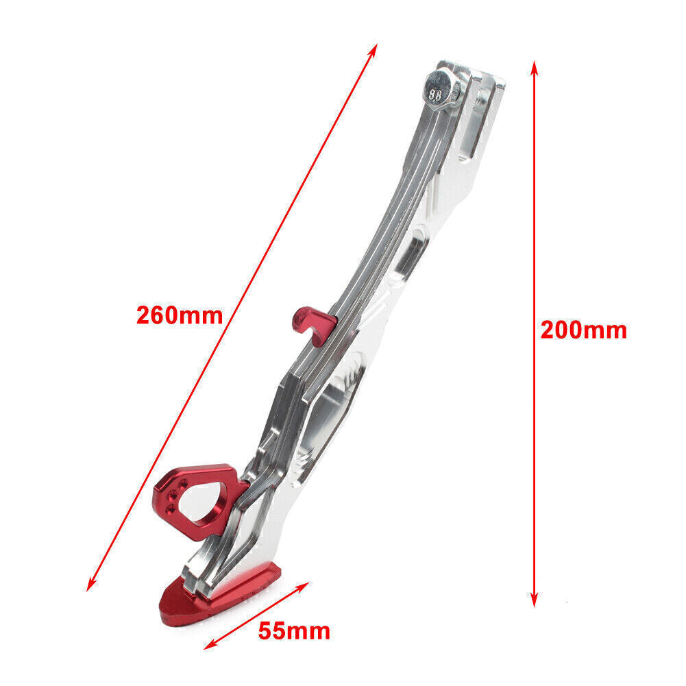 Universal Motorcycle CNC Foot Side Stand Support Leg Kickstand for Honda Red