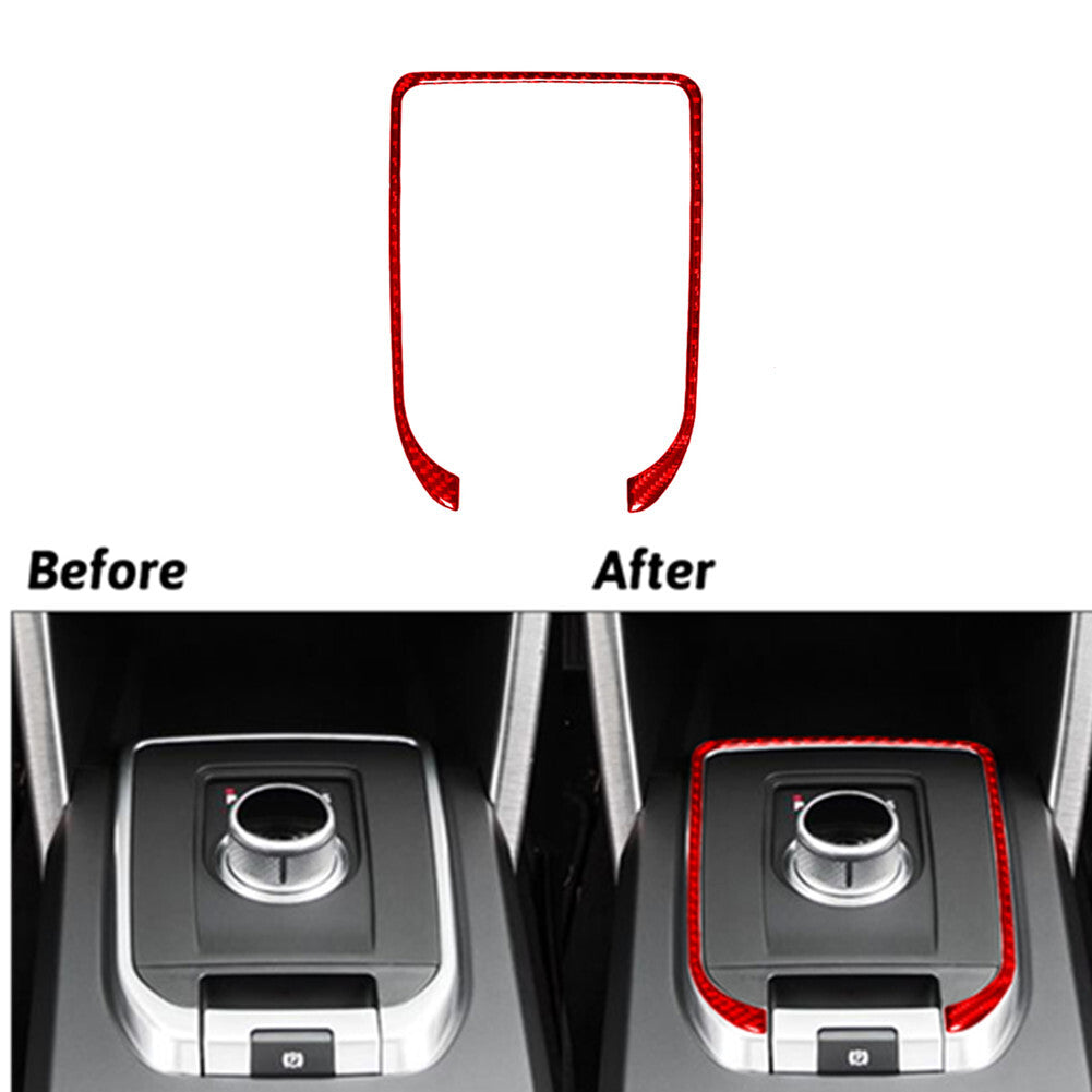 Carbon Fiber Gear Shift Knob Control Panel Cover Trim for Chrysler 200 2015-2017 v