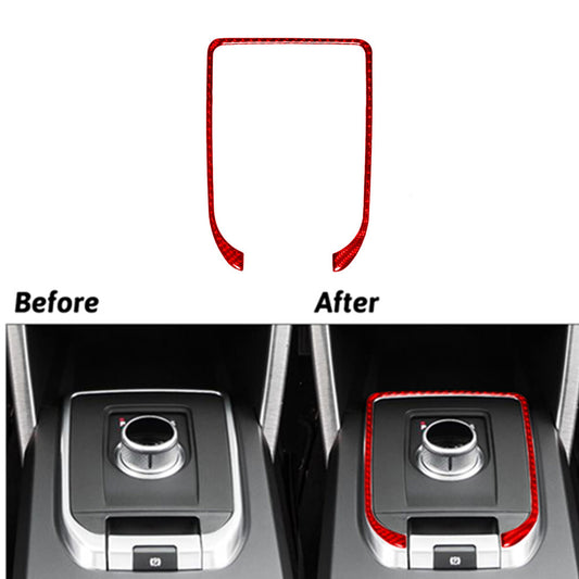Carbon Fiber Gear Shift Knob Control Panel Cover Trim for Chrysler 200 2015-2017 v