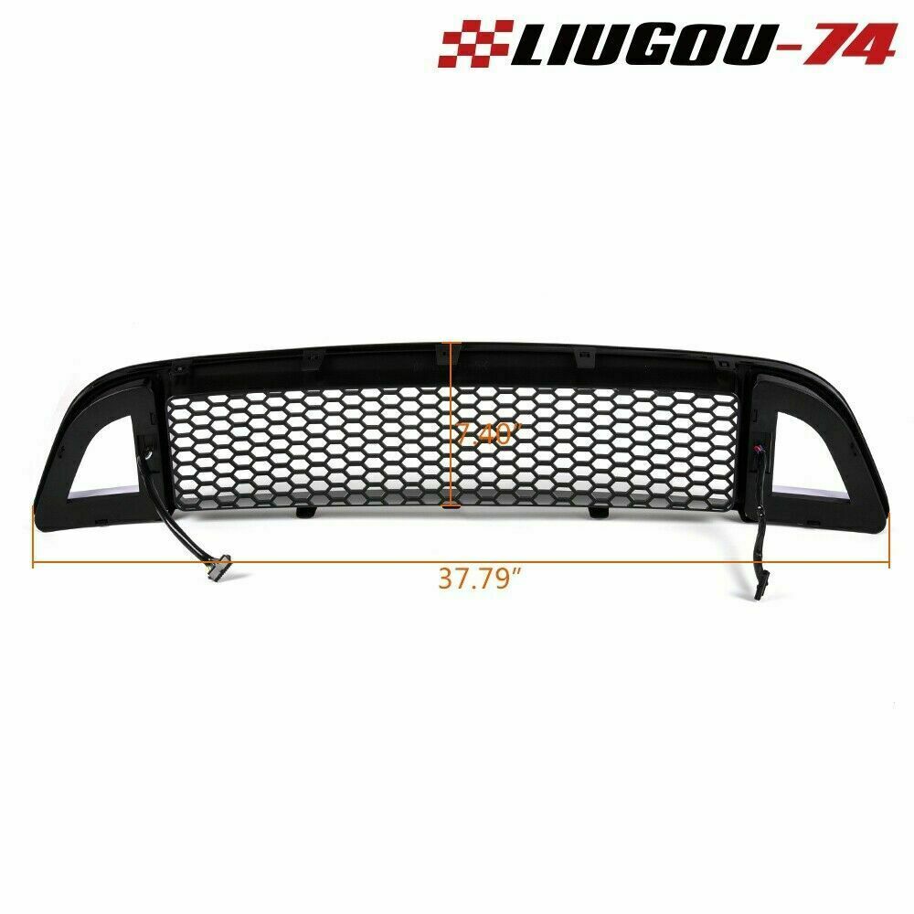 Front upper bumper LED grille black suitable for 13-14 for Mustang honeycomb style- v
