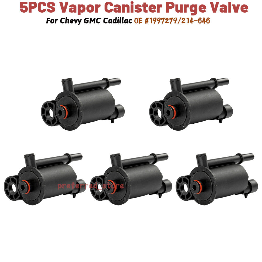 5-pack Evap tank cleaning solenoid valves suitable for GMC , for Cadillac , for Hummer , and for Oldsmobile . v