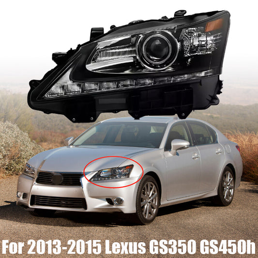 Driver Side For 13-15 for Lexus GS350 GS450h HID w/o AFS LED DRL Projector Headlight n