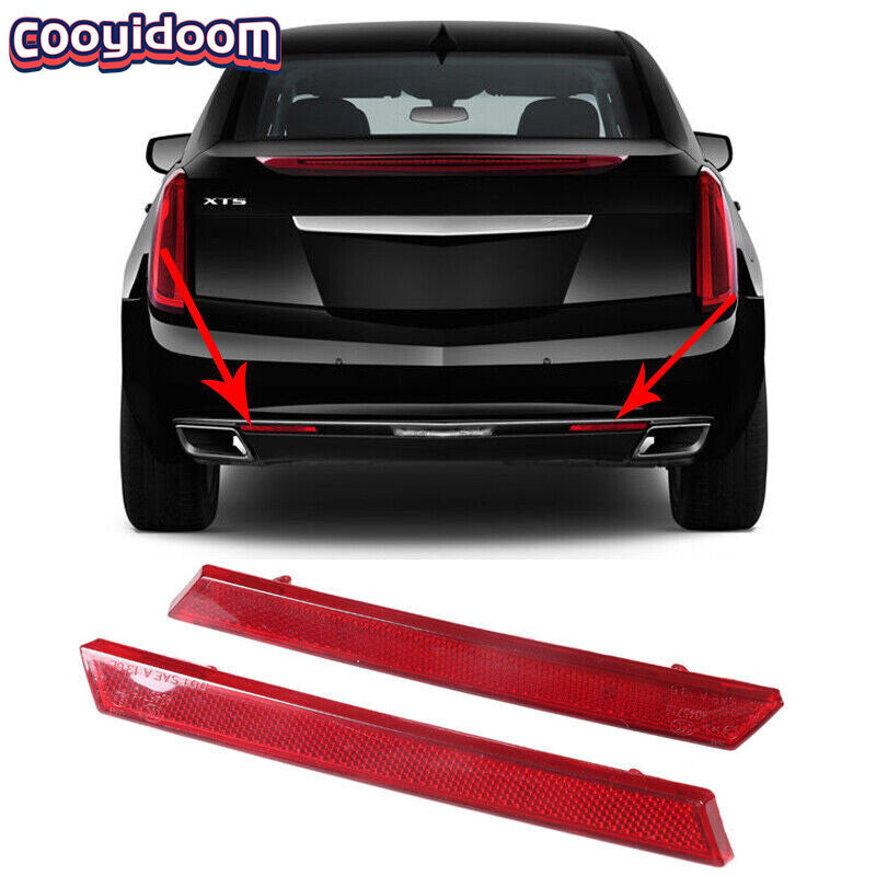 Red reflector trim on the lower dual rear bumpers of the 2013-2017 for Cadillac XTS is suitable for these models.