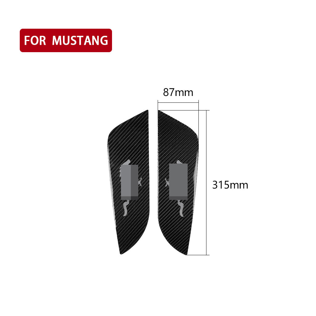 Carbon Fiber Interior Rear Door Panel Decorative Trim for Ford for Mustang 2009-2013